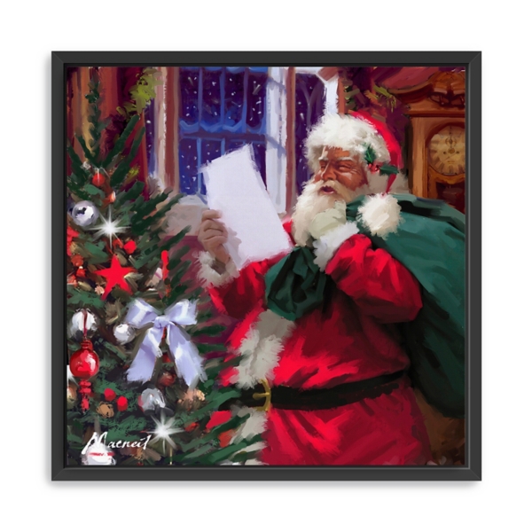 Santa Claus' List Framed Canvas Art Print Kirklands Home