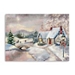 Opal Snowy Christmas House Giclee Canvas Art Print