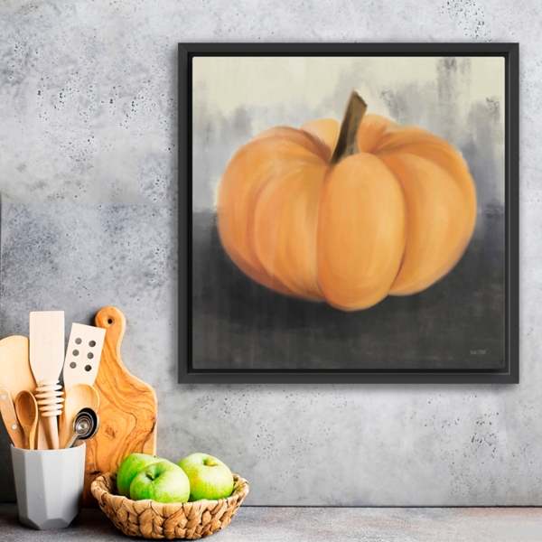 Pumpkin Framed Giclee Canvas Art Print