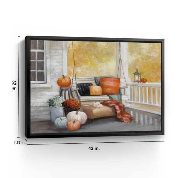 Fall Porch Swing Canvas Wall Art