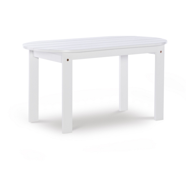 White Acacia Wood Oval Adirondack Coffee Table | Kirklands Home