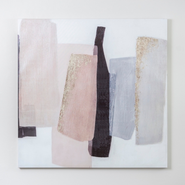 Neutral Abstract Gold Canvas Art Print