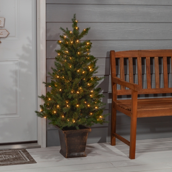 4 ft. PreLit Manitoba Pine Potted Christmas Tree Kirklands Home