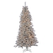 7.5 ft. Clear Pre-Lit Silver Tinsel Christmas Tree