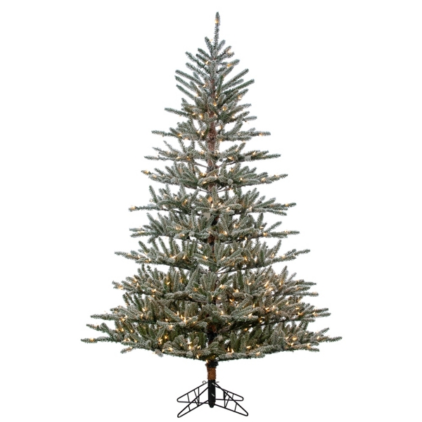 7 ft. Lit Flocked Scotch Pine Christmas Tree Kirklands Home