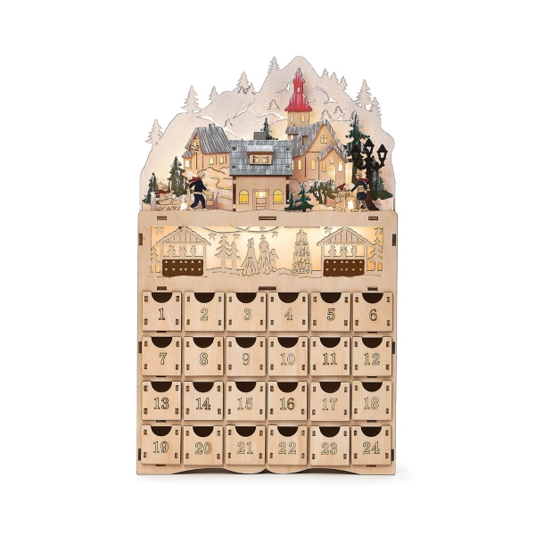 PreLit Cheery Village Christmas Advent Calendar Kirklands Home