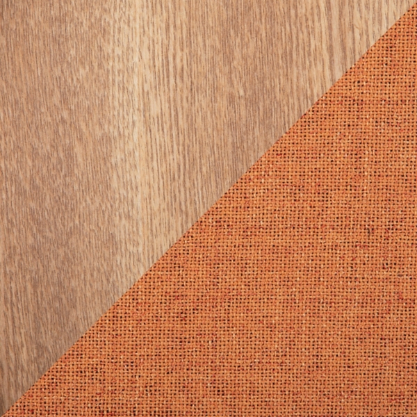 Rust Upholstered Ottomans with Tray Tops, Set of 2