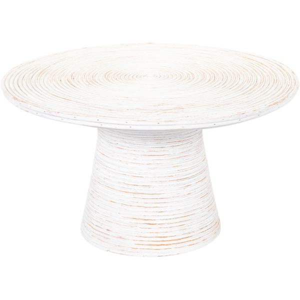 White Rattan Round Coffee Table Kirklands Home