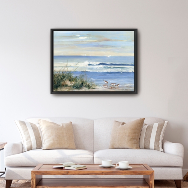 Beach Combers Framed Giclee Canvas Print, 42x32
