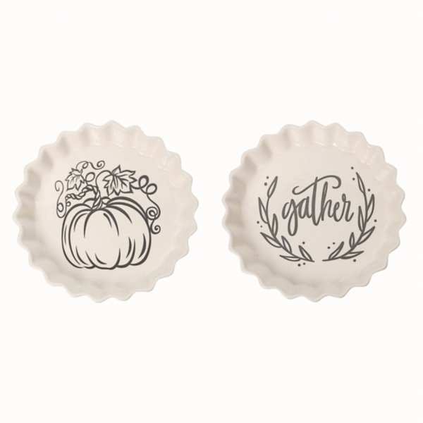 Gather Pumpkin Scalloped Edge Plates, Set of 2 Kirklands Home