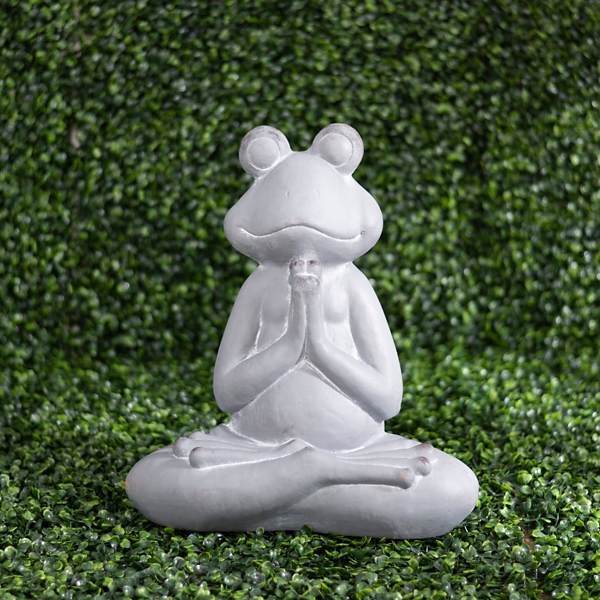 Stone Gray Yoga Frog Garden Statue Kirklands Home