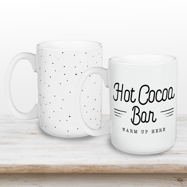 Hot Cocoa Essentials Mug, Hot Cocoa Mug, Bar Cart Mug, Hot Cocoa Bar Mugs,  Hot Chocolate Mug, Hot Chocolate Bar, Mug Gift, Christmas Mug 
