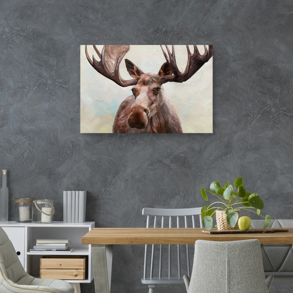 Artful Moose Canvas Art Print