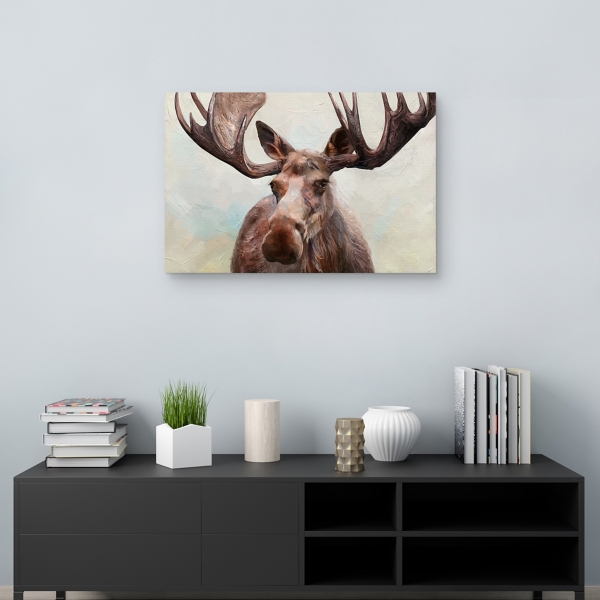 Artful Moose Canvas Art Print