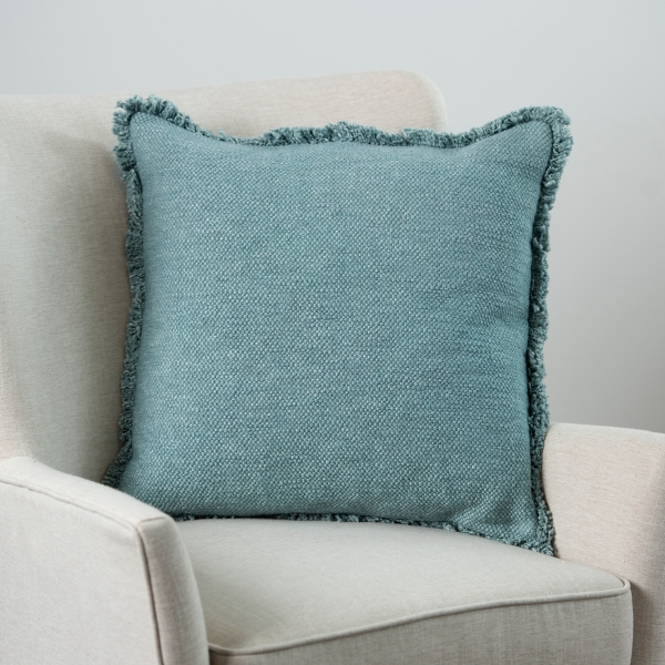 Turquoise Kaia Textured Fringe Pillow Kirklands Home