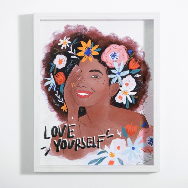 Love Yourself Framed Canvas Art Print