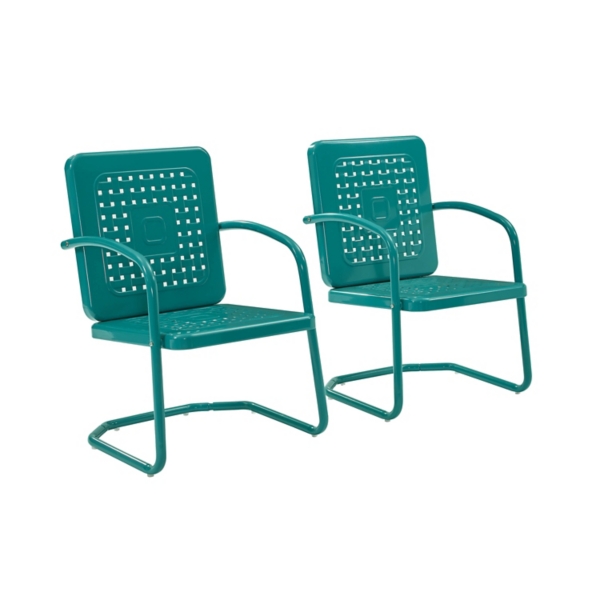 Blue Retro Basket Weave Chairs Set of 2 Kirklands Home