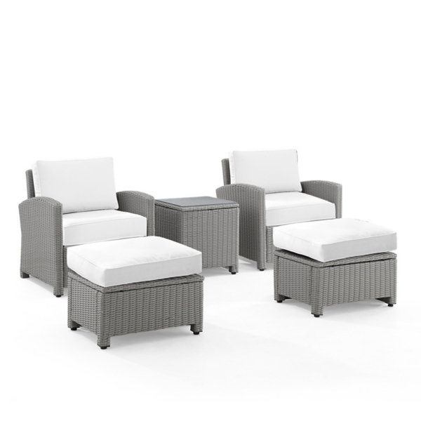Gray 5pc. Patio Set with Sunbrella Cushions Kirklands Home