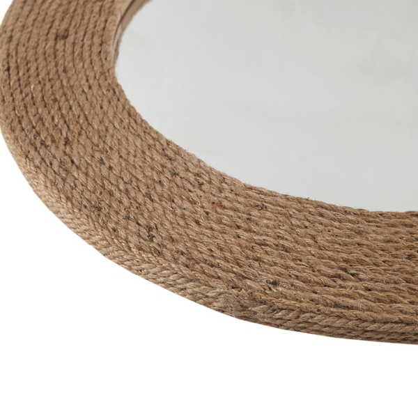 Natural Jute Round Wall Mirror