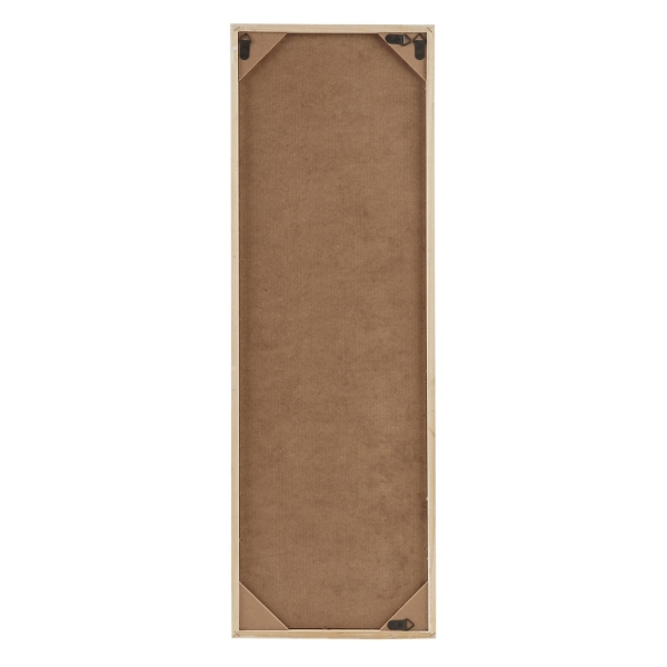 Gray Carved Wood Laurel Branches Panel Wall Plaque