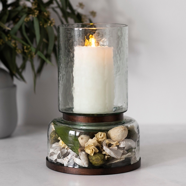 Glass Potpourri Jar with Hurricane, 11 in. Kirklands Home