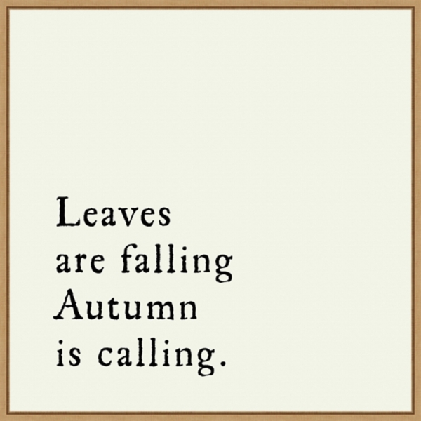 Leaves Are Falling Poem Framed Wall Art | Kirklands Home