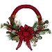 Red and Black Buffalo Check Pine and Berry Wreath