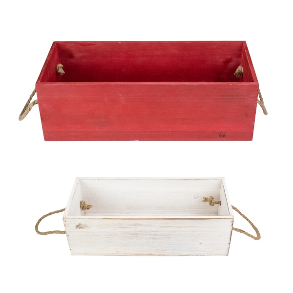 Merry Christmas Santa Claus Wood Crates, Set of 2
