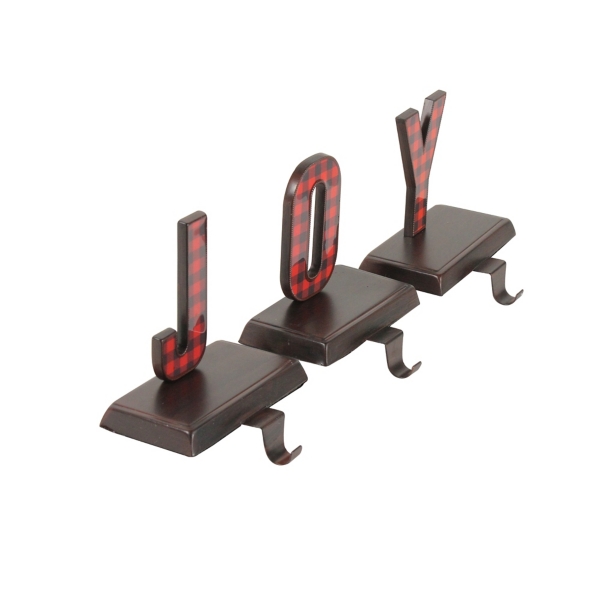 Red Buffalo Plaid 3-pc. Joy Stocking Holders