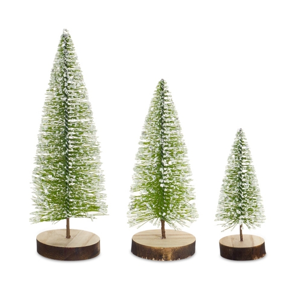 Flocked Mini Bottle Brush Tree Set – Kennedy Sue Gift & Home