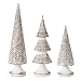 Carved Cone Christmas Trees, Set of 3