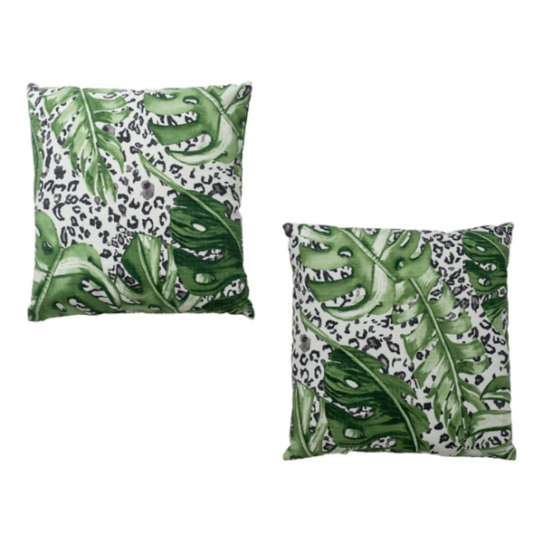 Palm Leaf Leopard Print Outdoor Pillows, Set of 2 Kirklands Home