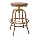 Vintage Gold Circled Arch Base Counter Stool