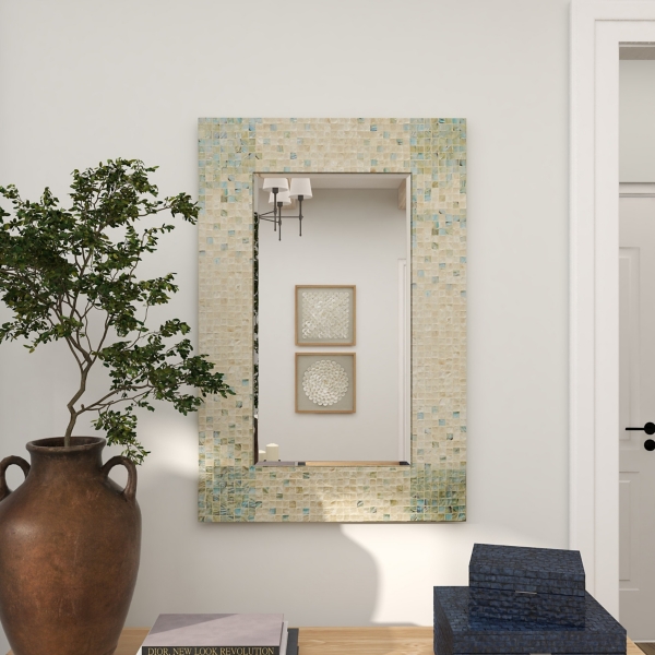 Mother of Pearl Mosaic Wall Mirror