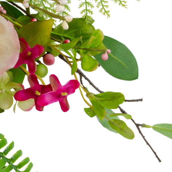 Pink Roses and Peonies Wreath