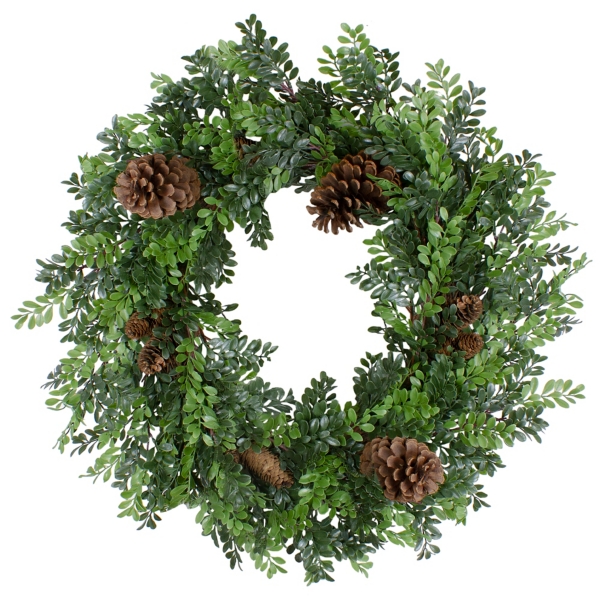 Boxwood Pinecone Christmas Wreath Kirklands Home