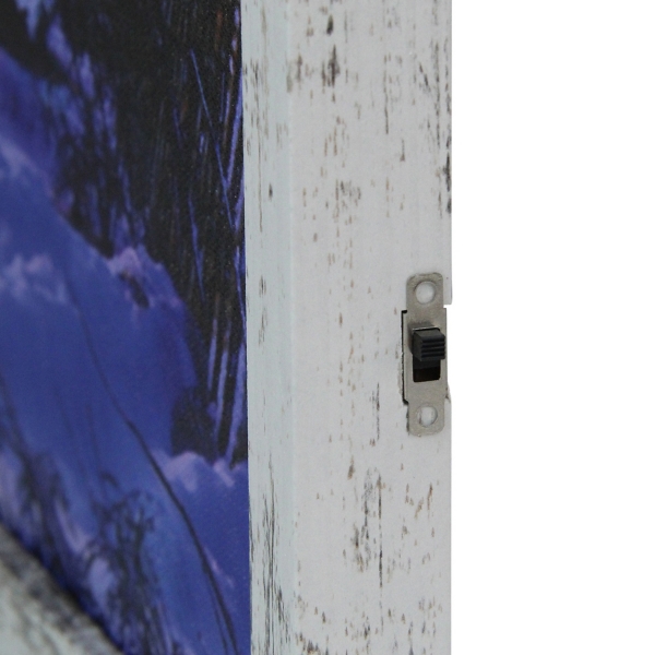 Night Church Christmas LED Canvas Art Print