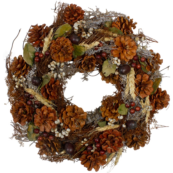 Cherry Pinecone Botanical Christmas Wreath Kirklands Home