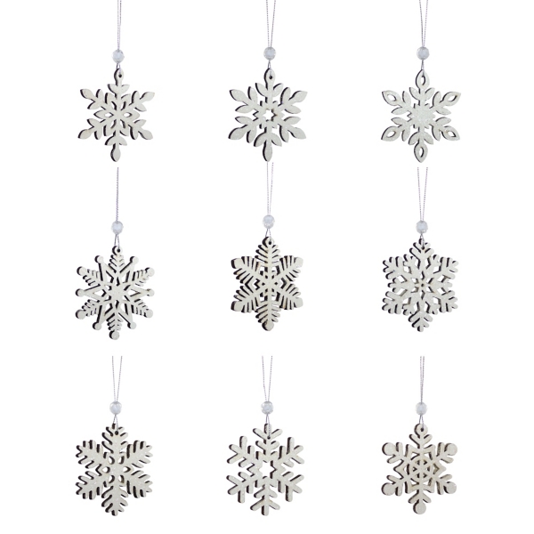 Glitter Snowflake 18-pc. Christmas Ornament Set | Kirklands Home
