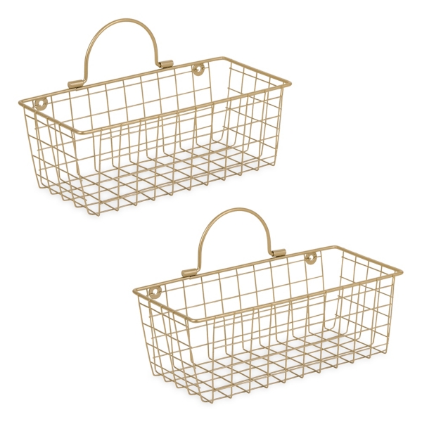 Gold metal best sale basket for blankets