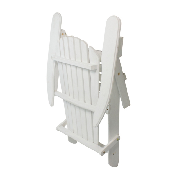 White Folding Wooden Adirondack Chair