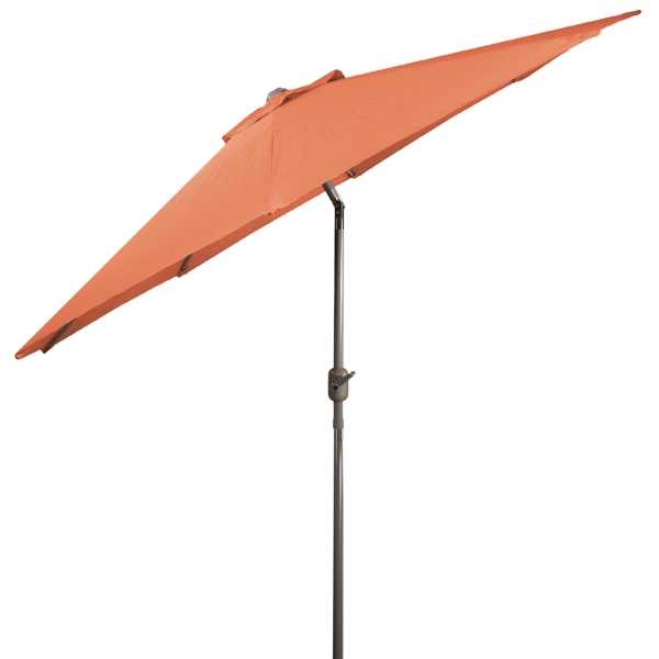 Orange Tilt Hand Crank Outdoor Umbrella