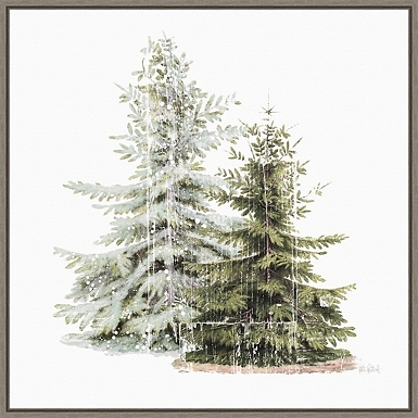 Western Rockin Around the Christmas Tree - 6x6 Canvas Art – Twisted Horn