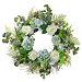 Blue and White Flower Blend Wreath