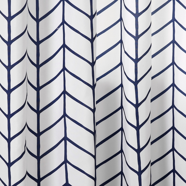 Navy Chevron 2-pc. Panel Curtain Set, 84 in.