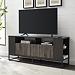 Graphite Wood Open Shelf TV Stand