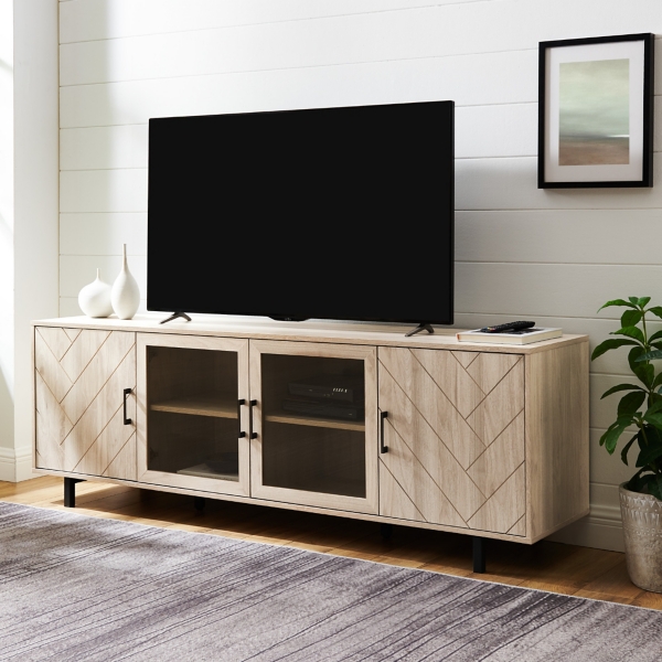 herringbone tv cabinet