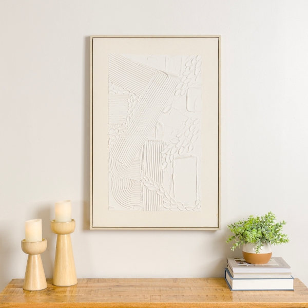 White Texture Abstract Canvas Wall Art Kirklands Home