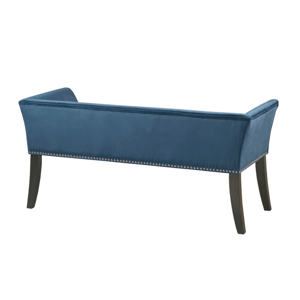 Antique Sapphire Low Back Upholstered Bench