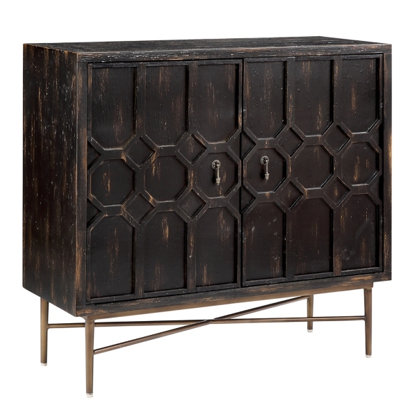 Black distressed deals buffet cabinet